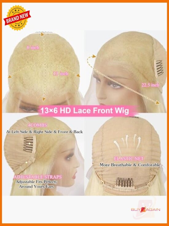 32 Inch 200 Density Body Wave Lace Front Wig Human Hair 13x6 HD Pre Plucked main image 6